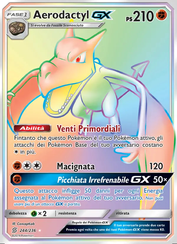 Image of the card Aerodactyl GX