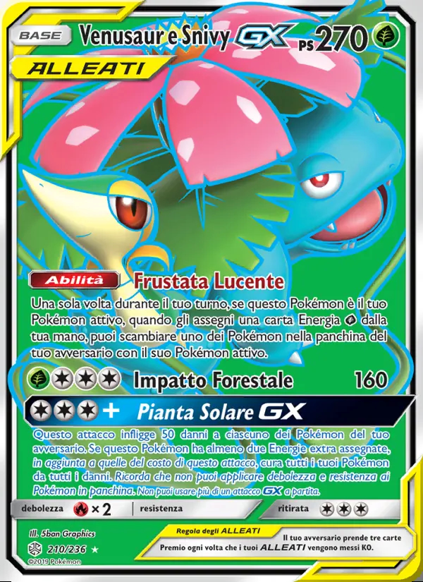 Image of the card Venusaur e Snivy GX