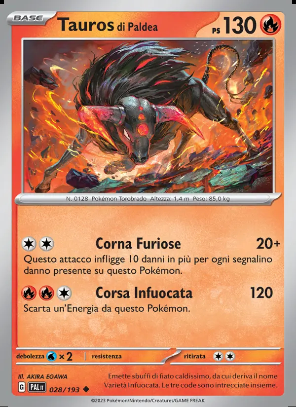 Image of the card Tauros di Paldea