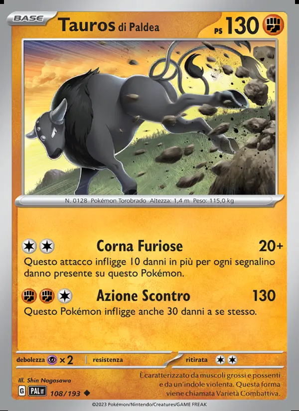 Image of the card Tauros di Paldea