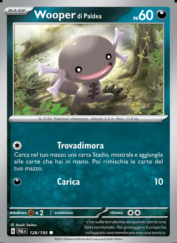 Image of the card Wooper di Paldea