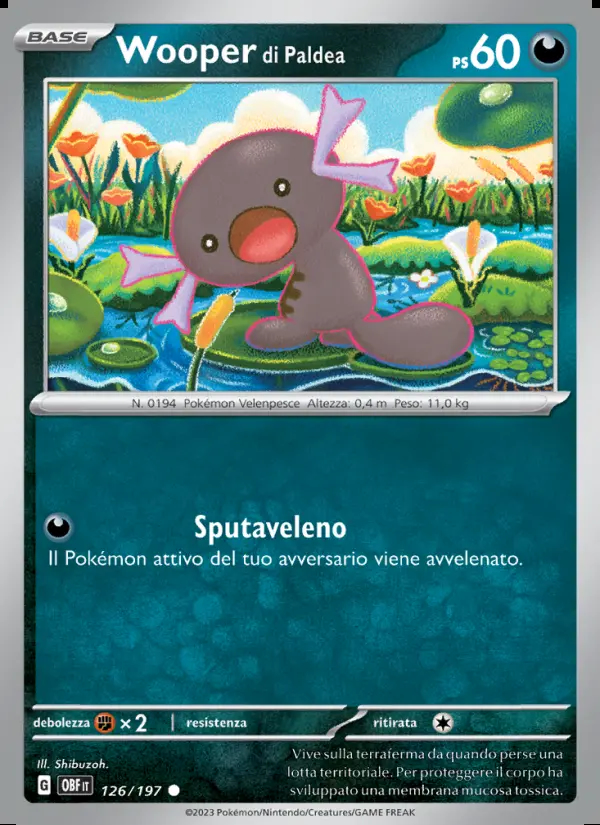 Image of the card Wooper di Paldea