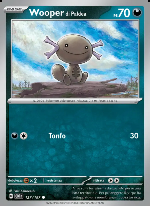 Image of the card Wooper di Paldea