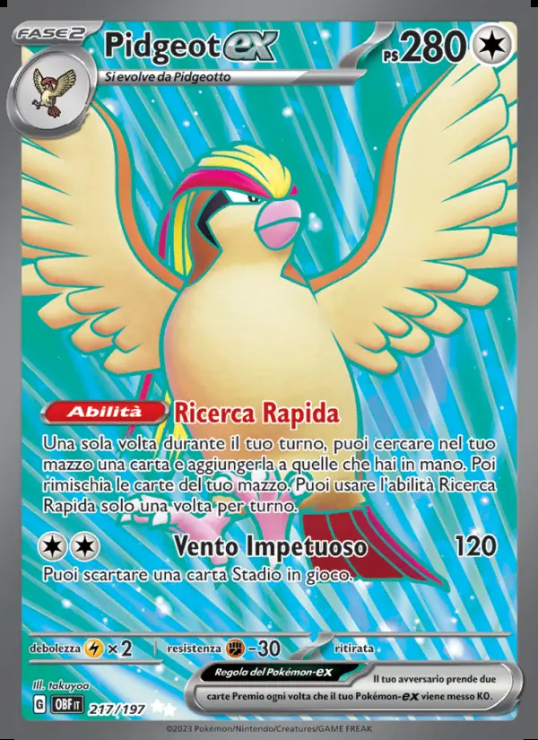 Image of the card Pidgeot-ex