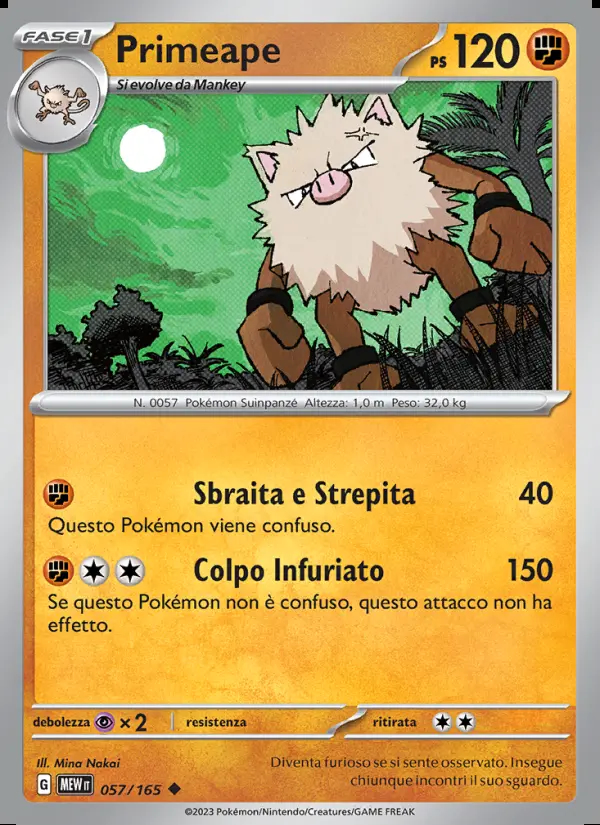 Image of the card Primeape