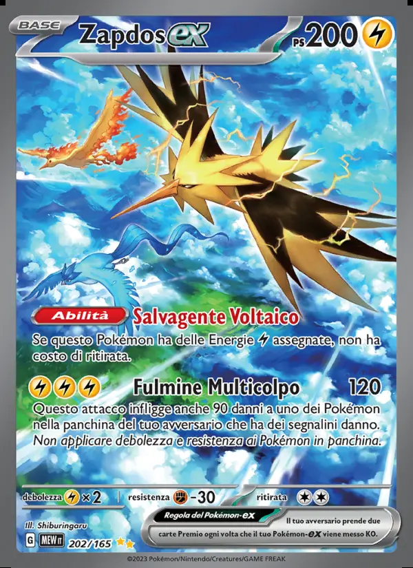 Image of the card Zapdos-ex