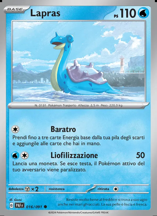 Image of the card Lapras