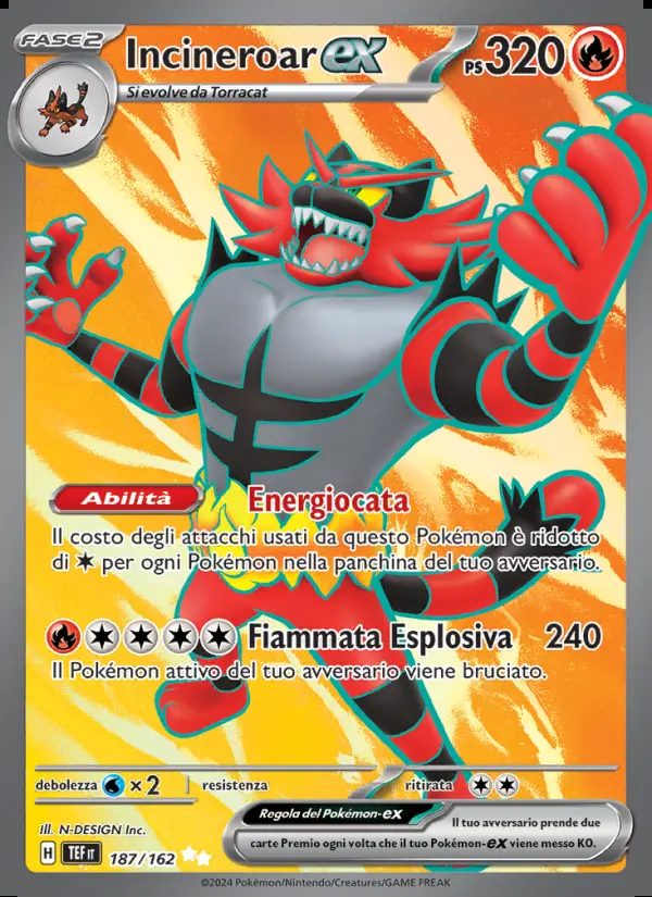 Image of the card Incineroar-ex