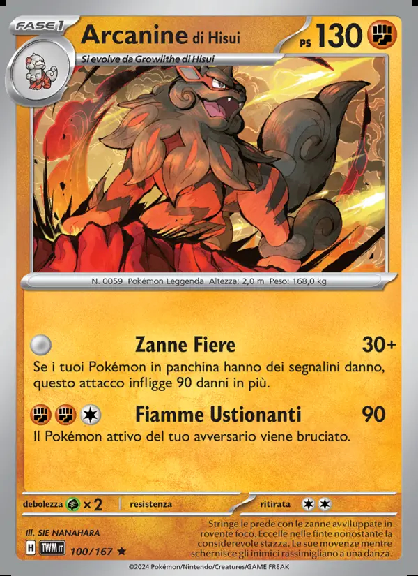 Image of the card Arcanine di Hisui