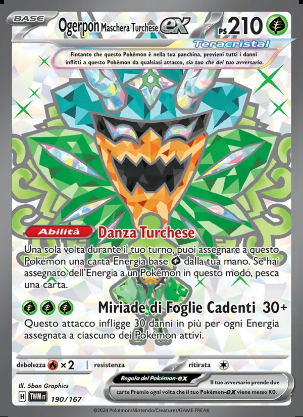 Image of the card Ogerpon Maschera Turchese-ex