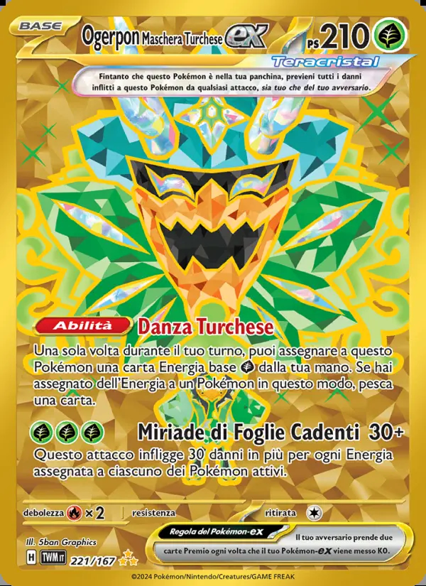 Image of the card Ogerpon Maschera Turchese-ex