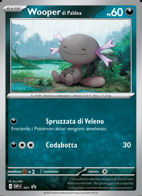 Image of the card Wooper di Paldea