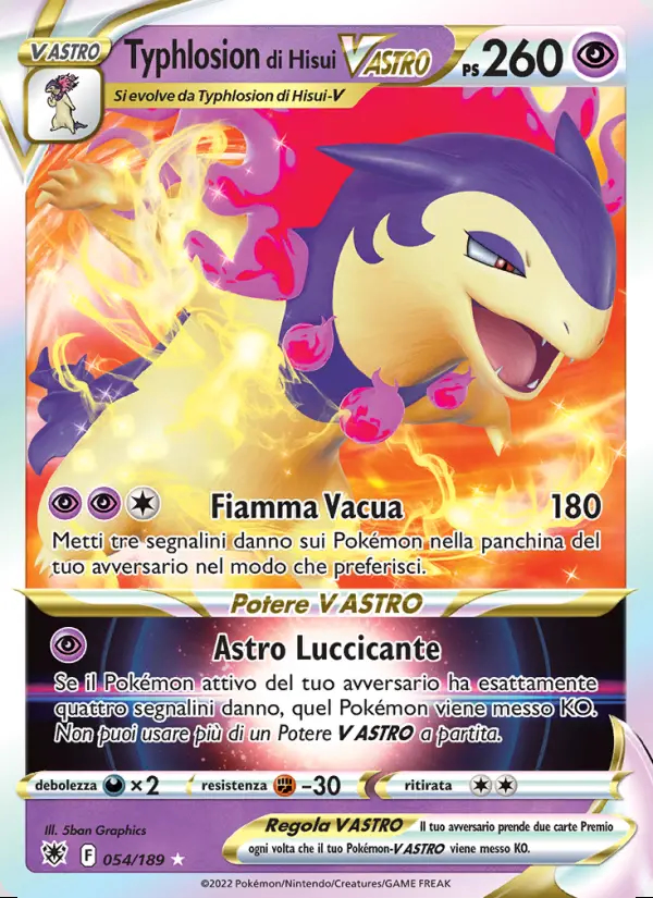 Image of the card Typhlosion di Hisui V ASTRO