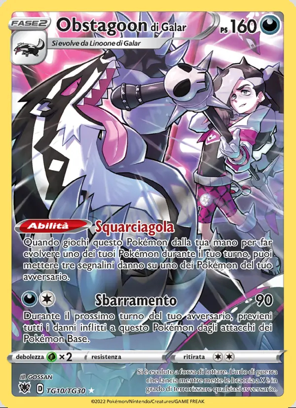 Image of the card Obstagoon di Galar