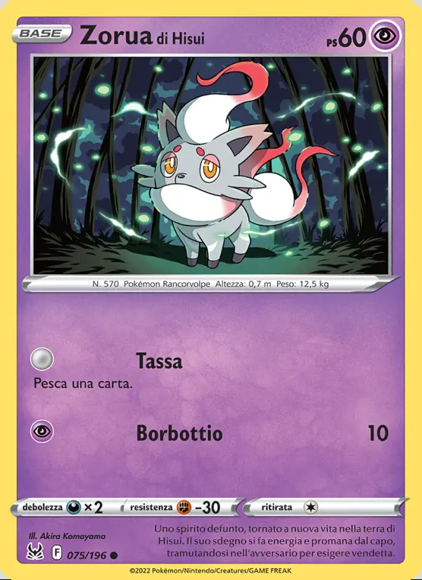 Image of the card Zorua di Hisui