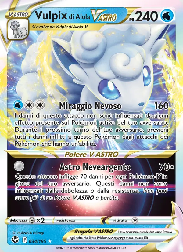 Image of the card Vulpix di Alola V ASTRO