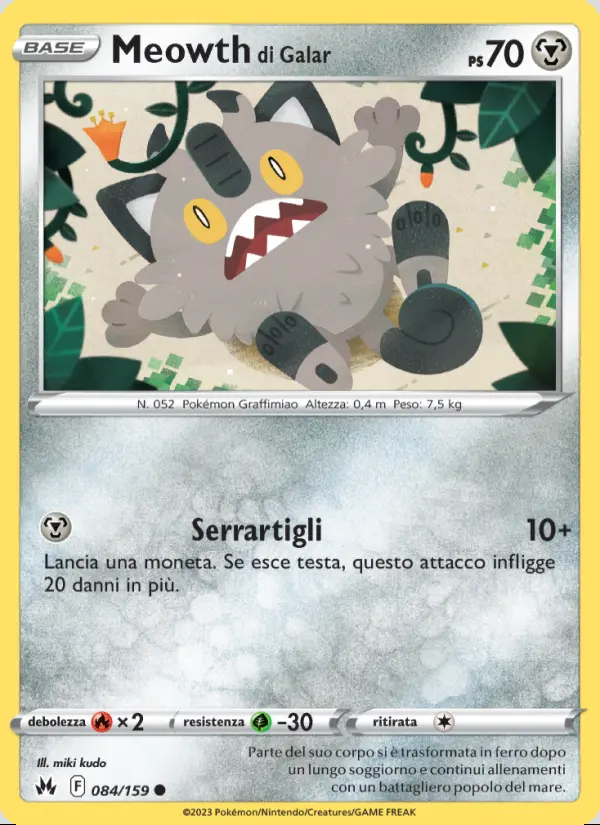 Image of the card Meowth di Galar