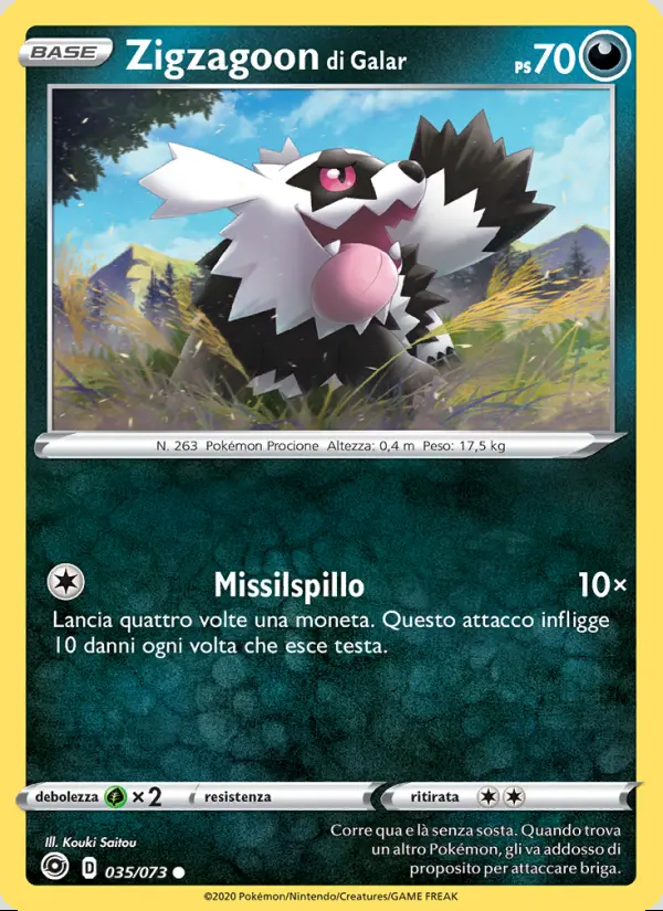 Image of the card Zigzagoon di Galar